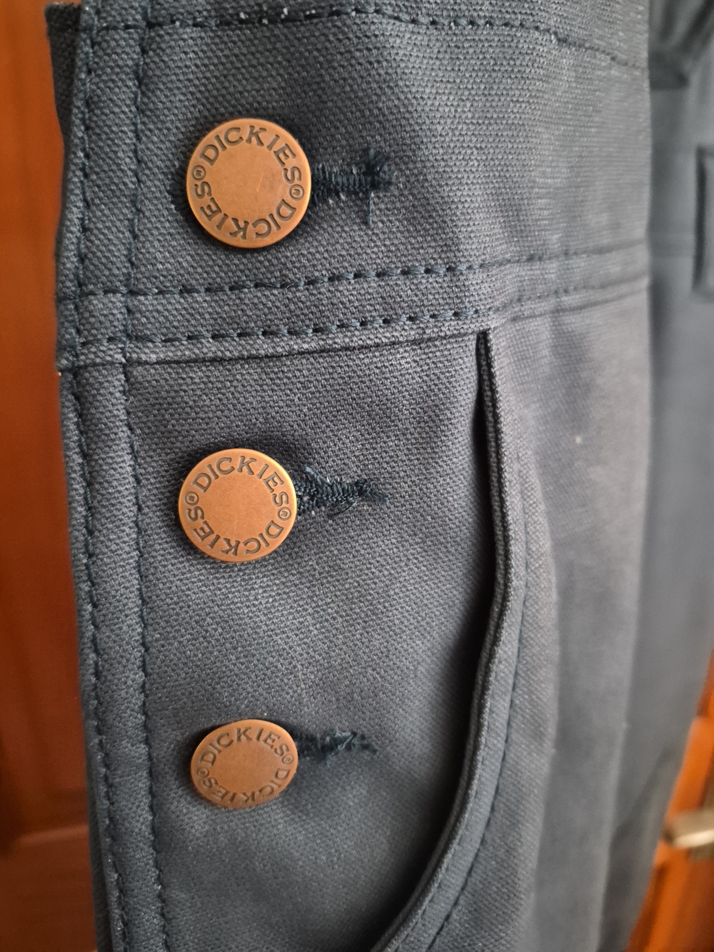 NWT Dickies Tradebuilt Womens Relaxed Fit Waxed Canvas Bib Overalls Blue Duck XL - Picture 6 of 16